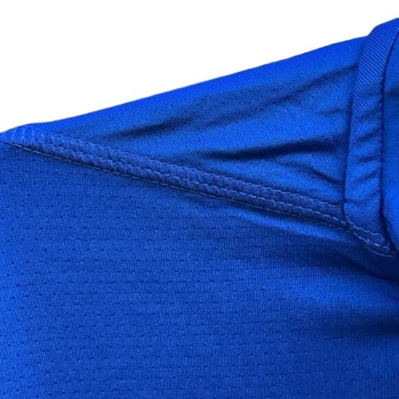 Spyder NWT Shirt Men's Mock Neck Long Sleeve Active Pro Web Blue Stretch Sz Lrg - Picture 7 of 16